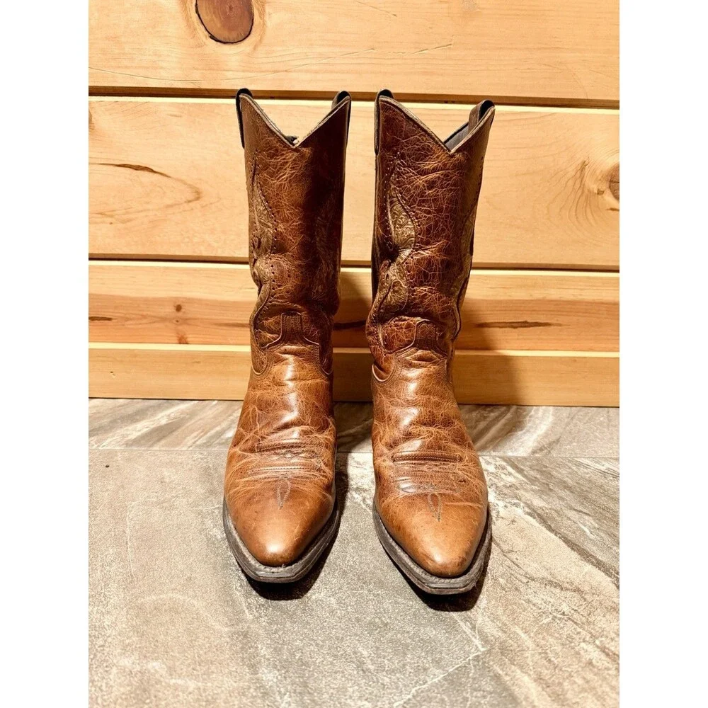 Abilene Women’s 8.5 9141 Brown Leather Western Boots Made In USA - Picture 4 of 8